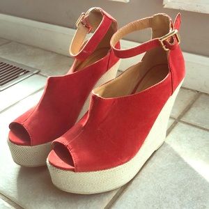 Size 10 peep toe wedges